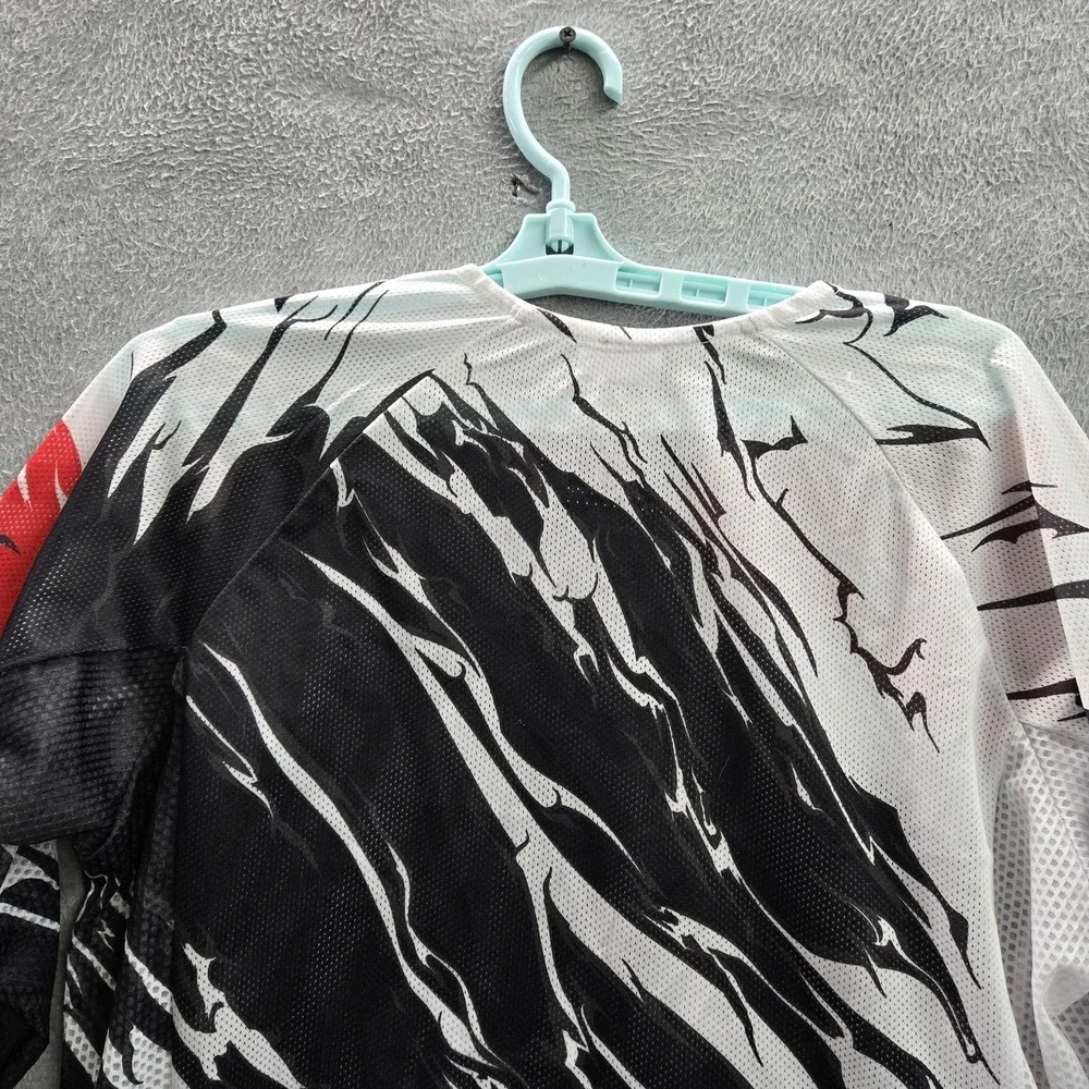 Fly Racing Men Shirt S White Graphic Print Abstract‎ Logo Kinetic Activewear